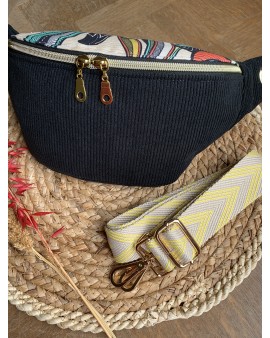 Sac Banane Zoé "Velours Noir"