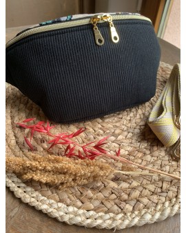 Sac Banane Zoé "Velours Noir"