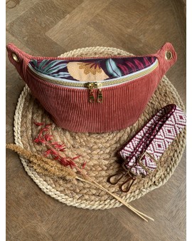 Sac Banane Zoé "Velours Nectarine"