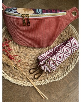 Sac Banane Zoé "Velours Nectarine"