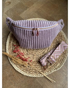 Sac Banane Zoé "Velours mauve"