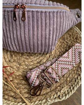 Sac Banane Zoé "Velours mauve"