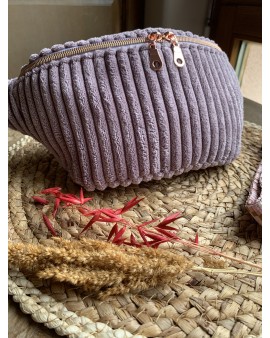 Sac Banane Zoé "Velours mauve"