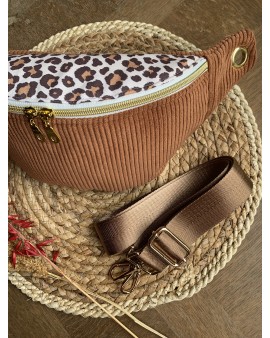 Sac Banane Zoé "Velours rouille"