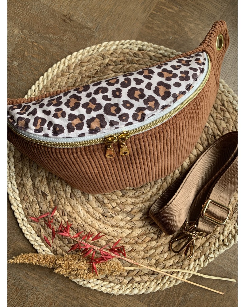 Sac Banane Zoé "Velours rouille"