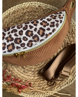 Sac Banane Zoé "Velours rouille"