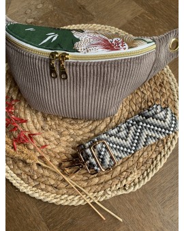 Sac Banane Zoé "Velours Taupe"