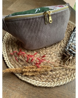 Sac Banane Zoé "Velours Taupe"