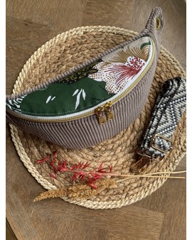 Sac Banane Zoé "Velours Taupe"