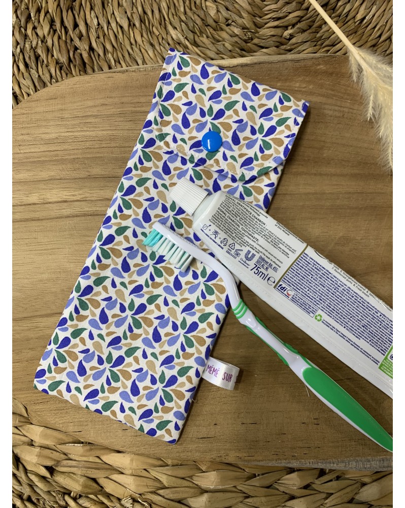 Pochette à brosse à dents "Gouttes Bleues"