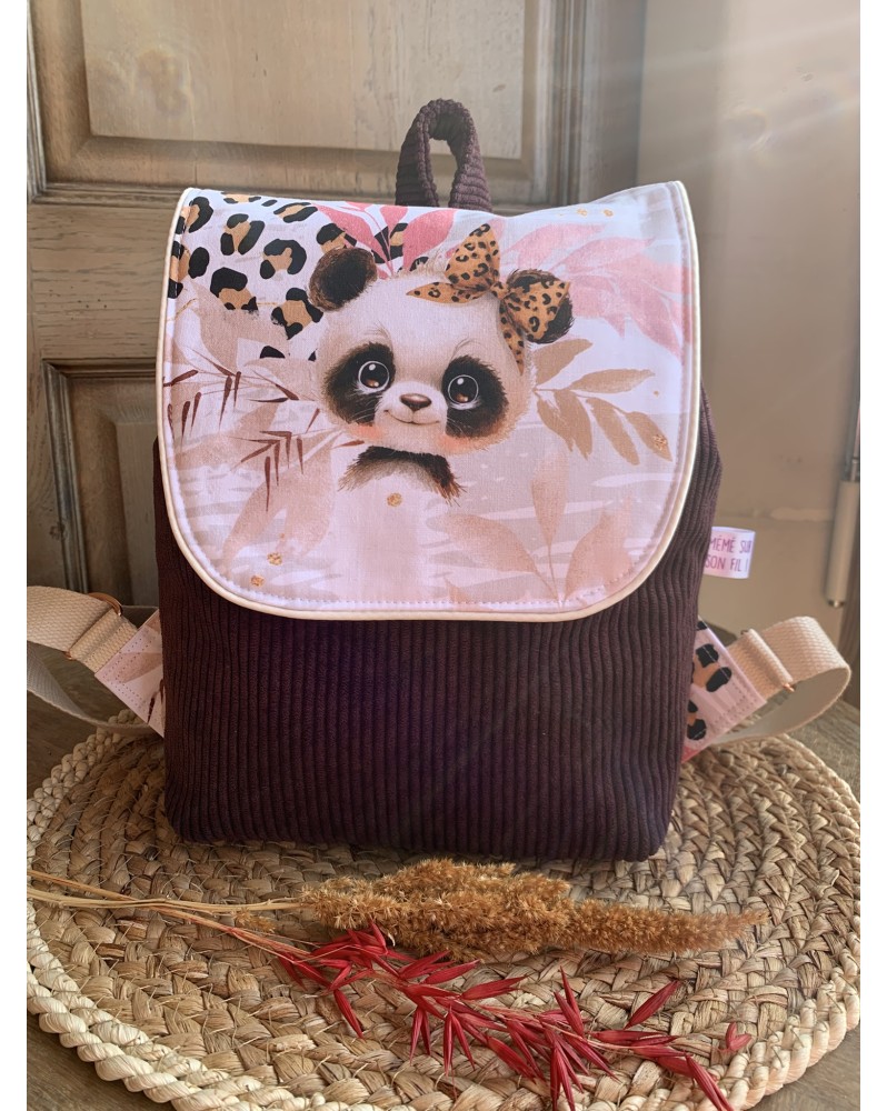 Sac à dos Basile "Panda Léopard"