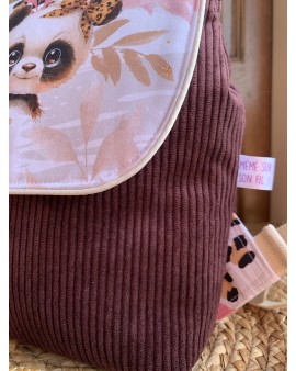 Sac à dos Basile "Panda Léopard"