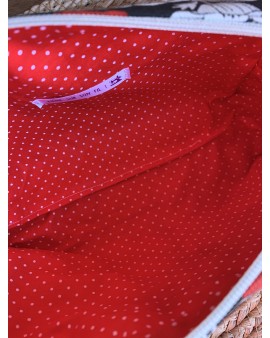 Trousse de toilette Victoria "Fleurs Rouges"