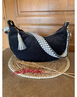 Sac Demi Lune "June" Noir