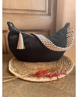 Sac Demi Lune "June" Noir