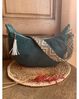 Sac Demi Lune "June" Vert...