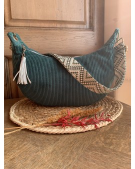 Sac Demi Lune "June" Vert Sapin