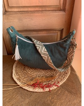 Sac Demi Lune "June" Vert Sapin