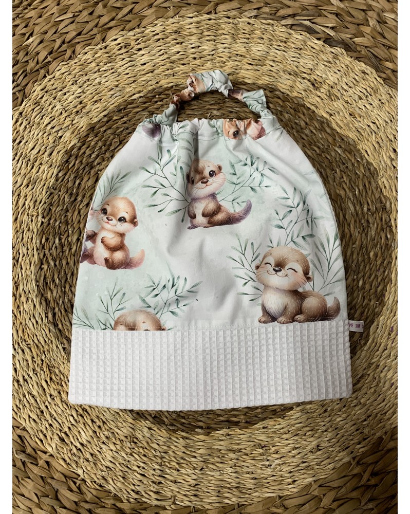 Serviette bavoir élastique "Loutre"