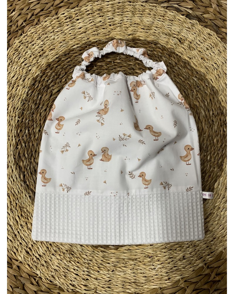 Serviette bavoir élastique "Petits canards"