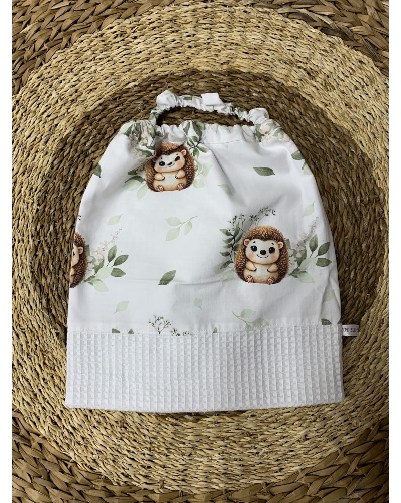 Serviette bavoir élastique "Hérisson"