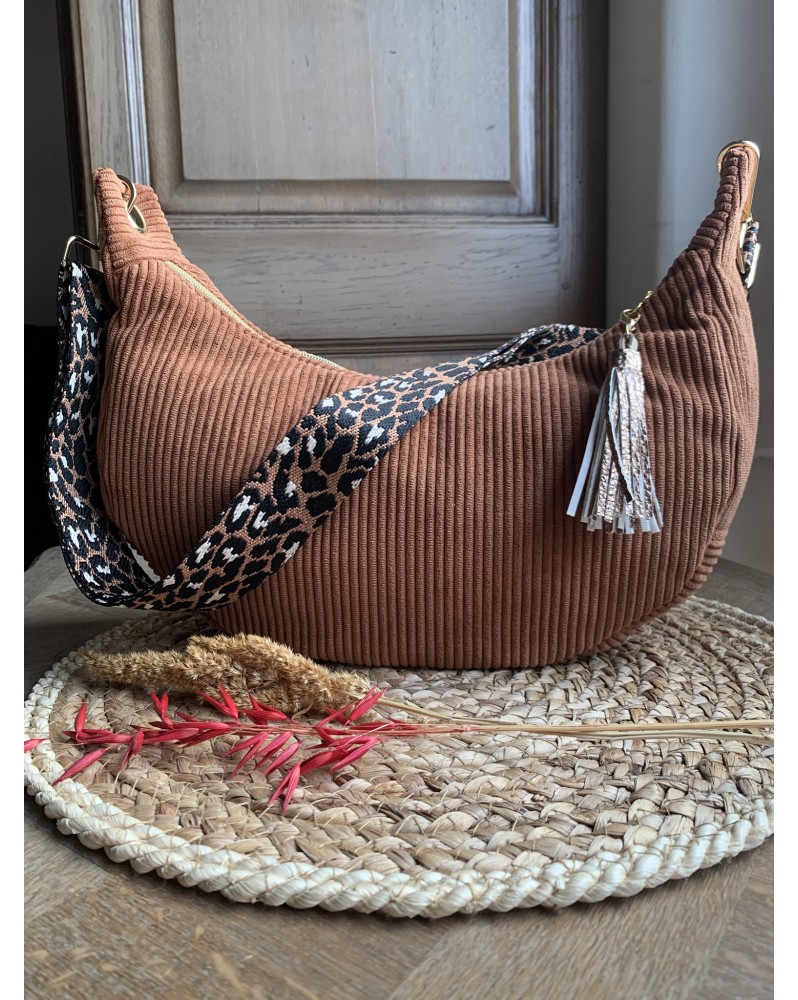 Sac Demi Lune "June" Rouille