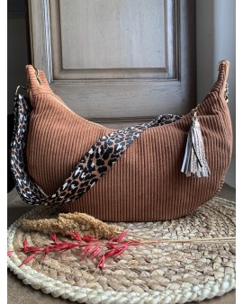Sac Demi Lune "June" Rouille