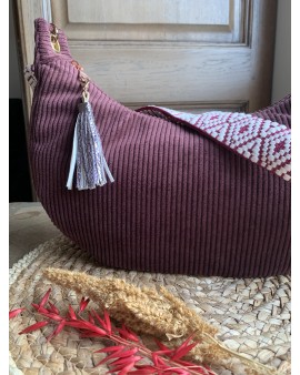 Sac Demi Lune "June" Prune