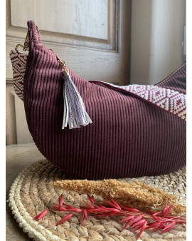 Sac Demi Lune "June" Prune