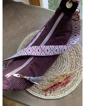 Sac Demi Lune "June" Prune