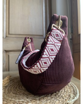 Sac Demi Lune "June" Prune