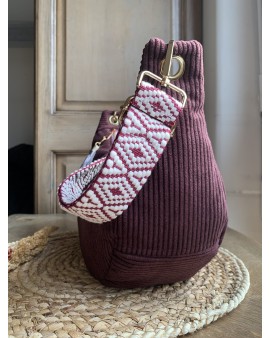 Sac Demi Lune "June" Prune