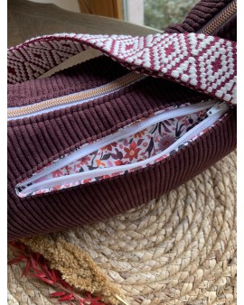 Sac Demi Lune "June" Prune