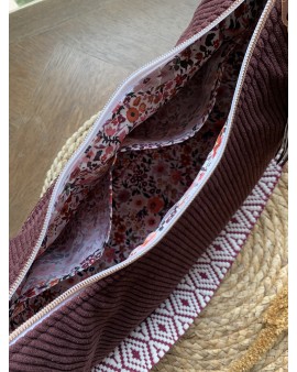 Sac Demi Lune "June" Prune