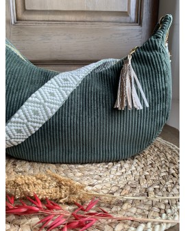 Sac Demi Lune "June" Kaki