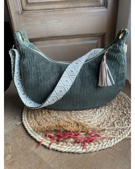 Sac Demi Lune "June" Kaki