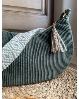 Sac Demi Lune "June" Kaki