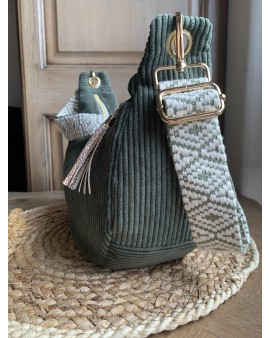 Sac Demi Lune "June" Kaki