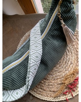 Sac Demi Lune "June" Kaki