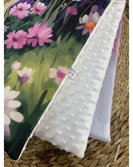 Couverture de lit bébé "Lapin Fleurs"