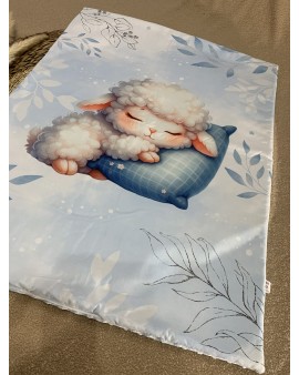 Couverture de lit bébé "Mouton Bleu"