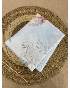 Couverture de lit bébé "Mouton Bleu"