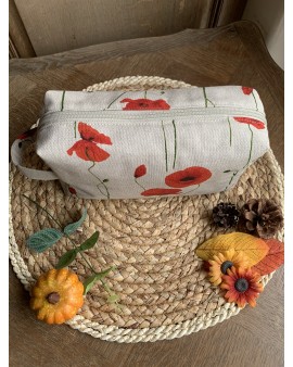 Trousse de toilette Victoria "Jolie Coquelicot"