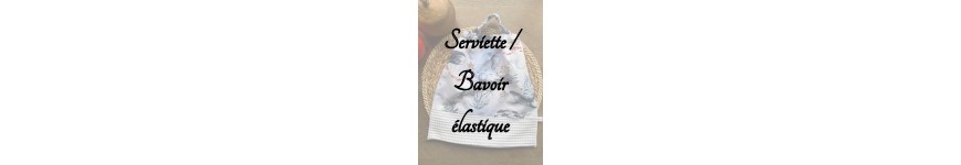 Serviette bavoir élastique